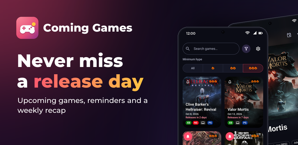 Coming Games feature graphic