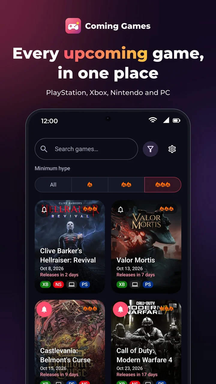 Coming Games screenshot 1